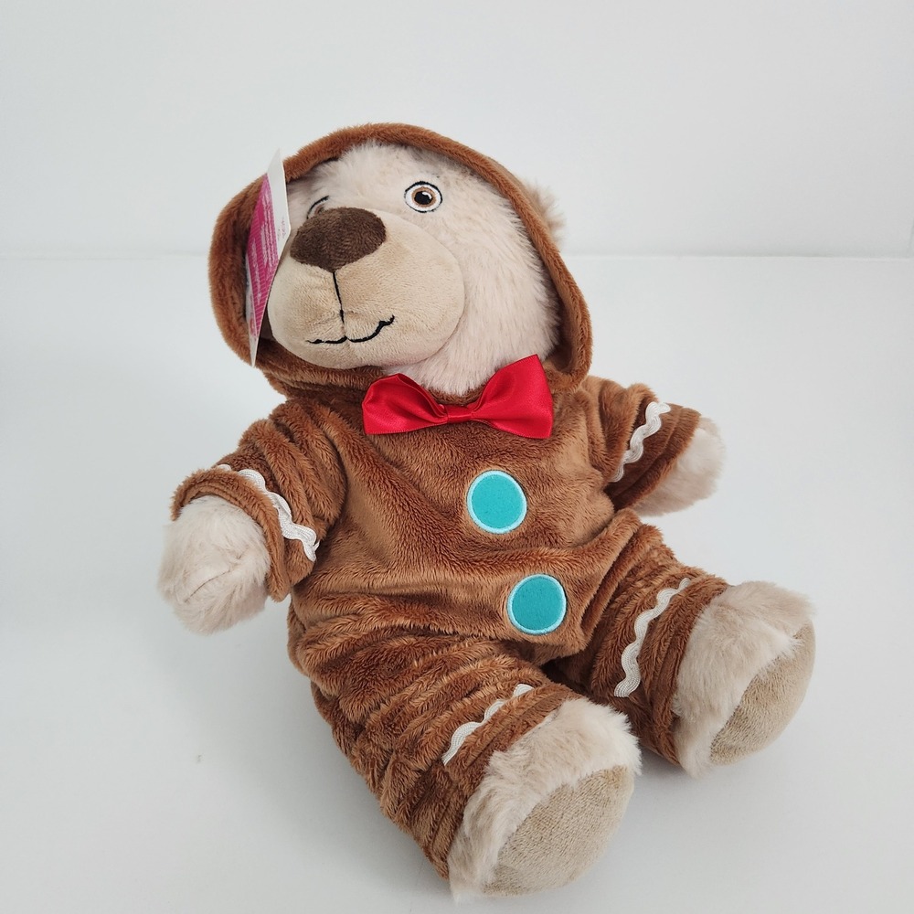 Plushy Bear Gingerbread Man Costume‎ Christmas Holiday 11 inch